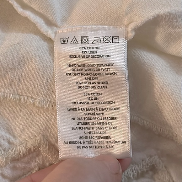 Urban Outfitters Kimchi Blue Sleeveless Beaded Crop‎ Top Size XS Cotton/Linen - Picture 8 of 9